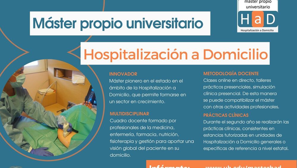 II Edición del Máster en Hospitalización a Domicilio de la Universitat de Barcelona